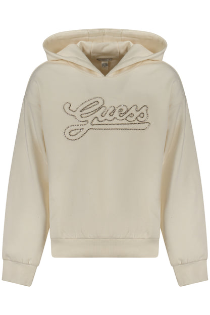GUESS JEANS ZIP-UP SWEATSHIRT FOR GIRLS, WHITE