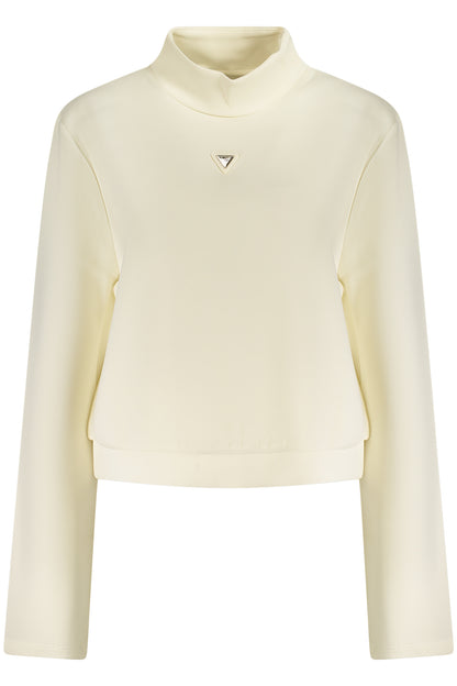 GUESS JEANS WOMEN'S WHITE ZIP-UP SWEATSHIRT