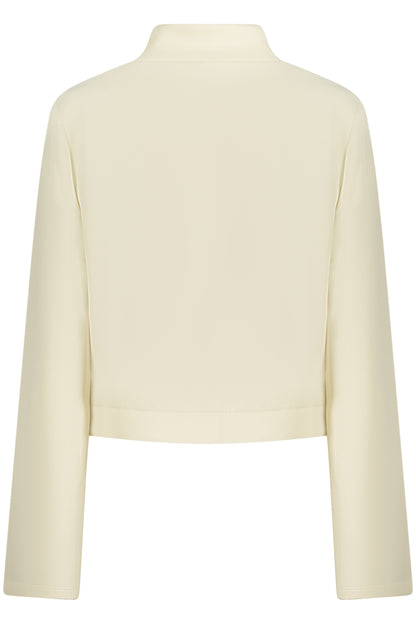 GUESS JEANS WOMEN'S WHITE ZIP-UP SWEATSHIRT