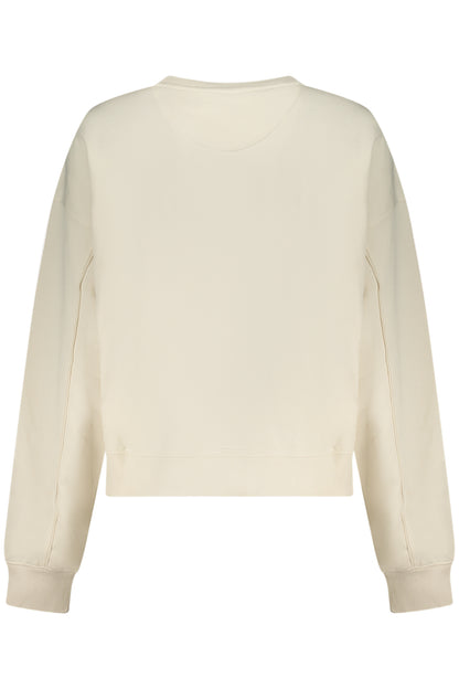 GUESS JEANS WOMEN'S WHITE ZIP-UP SWEATSHIRT