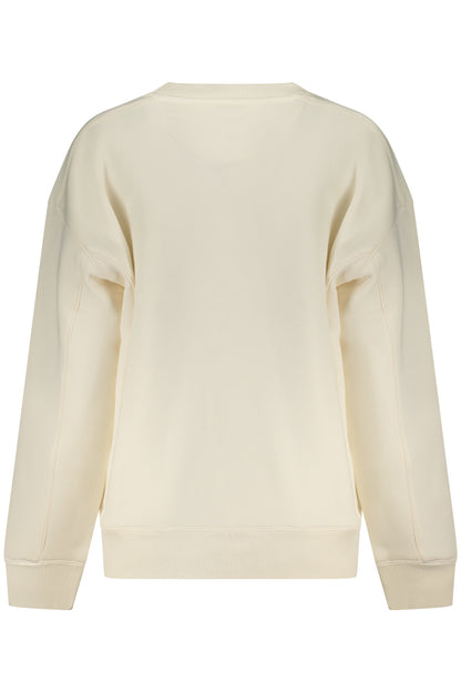 GUESS JEANS WOMEN'S WHITE ZIP-UP SWEATSHIRT