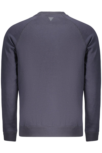 GUESS JEANS MEN'S BLUE ZIP-UP SWEATSHIRT