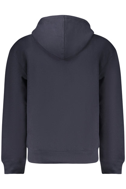 GUESS JEANS MEN'S BLUE ZIP-UP SWEATSHIRT