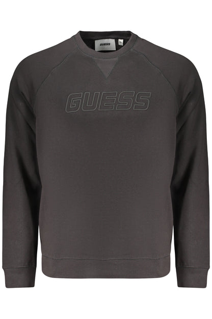 GUESS JEANS MEN'S BLACK ZIP-UP SWEATSHIRT