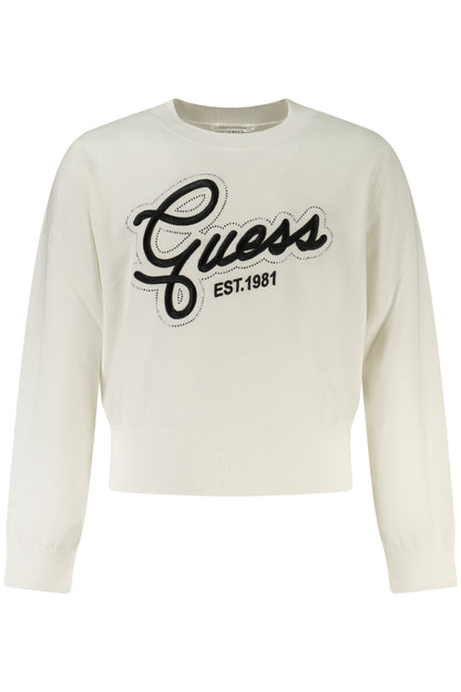 GUESS JEANS WHITE SWEATER FOR GIRLS