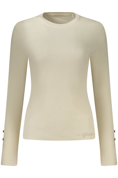 GUESS JEANS WOMEN'S WHITE SWEATER