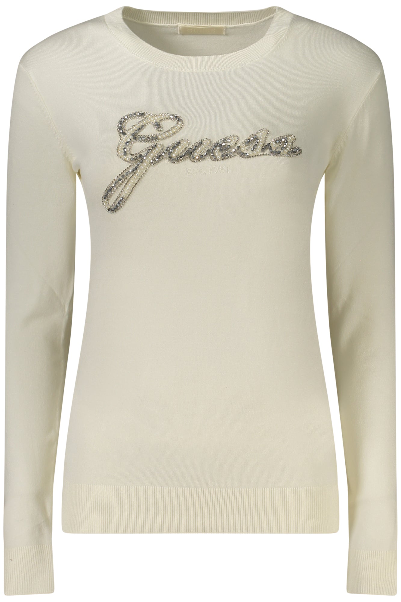 GUESS JEANS WOMEN'S WHITE SWEATER