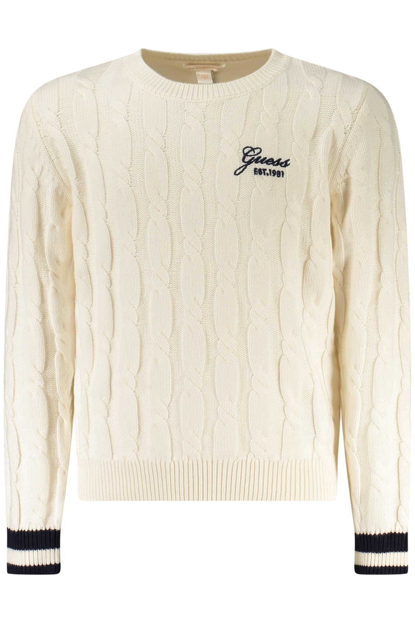 GUESS JEANS WHITE SWEATER FOR GIRLS