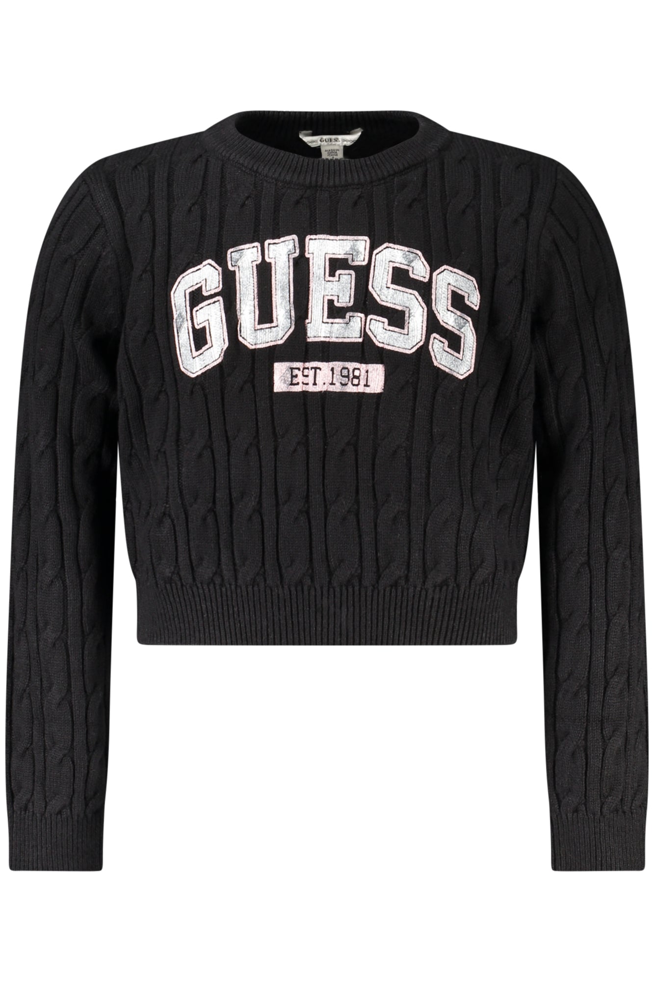 GUESS JEANS BLACK SWEATER FOR GIRLS