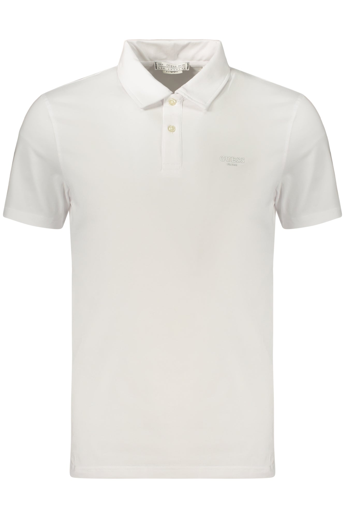GUESS JEANS MEN'S SHORT-SLEEVED POLO SHIRT WHITE