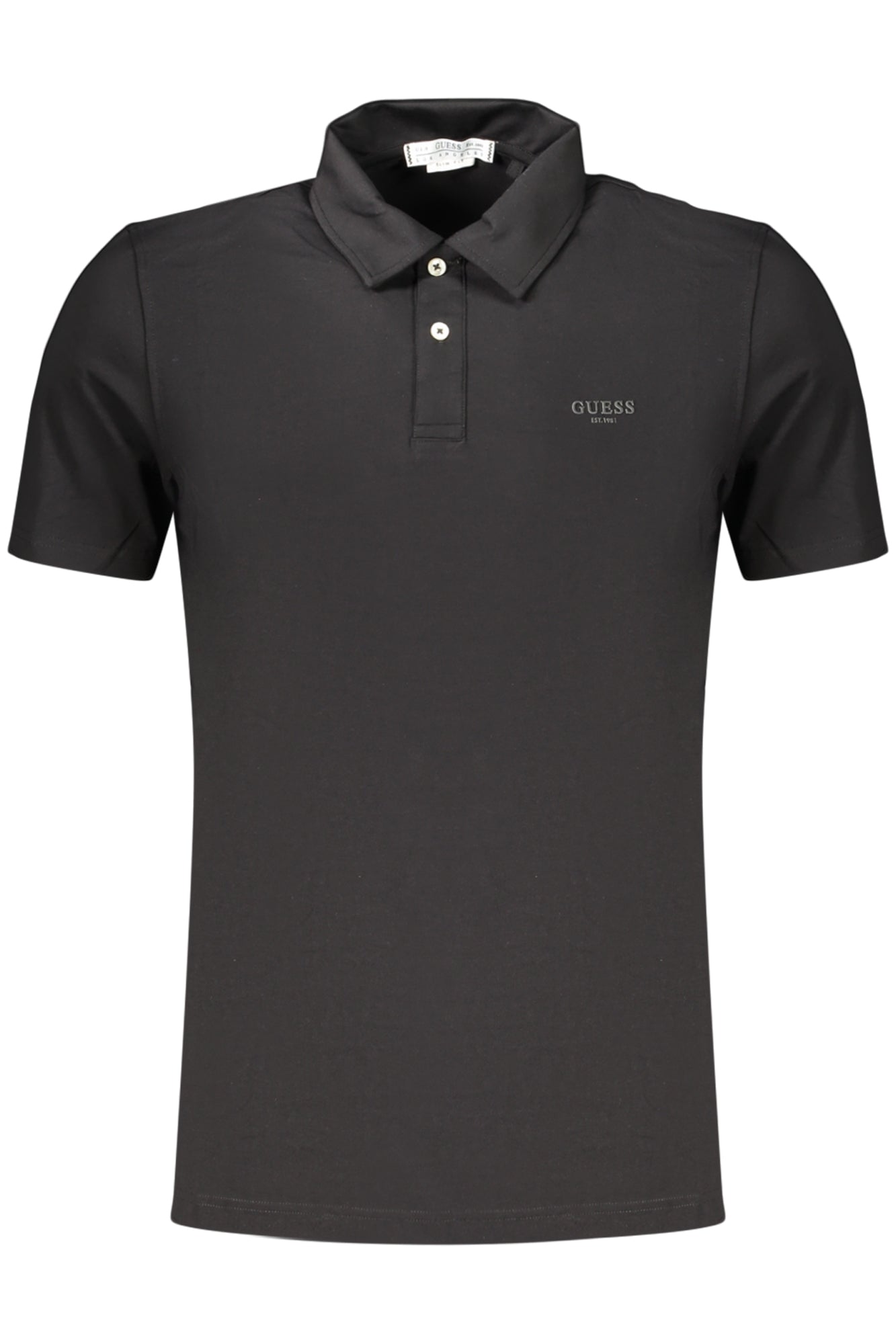 GUESS JEANS MEN'S SHORT-SLEEVE POLO SHIRT BLACK