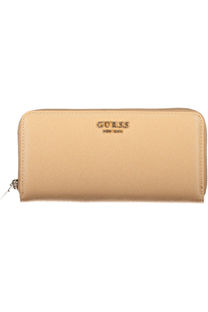 GUESS JEANS WOMEN'S BEIGE WALLET