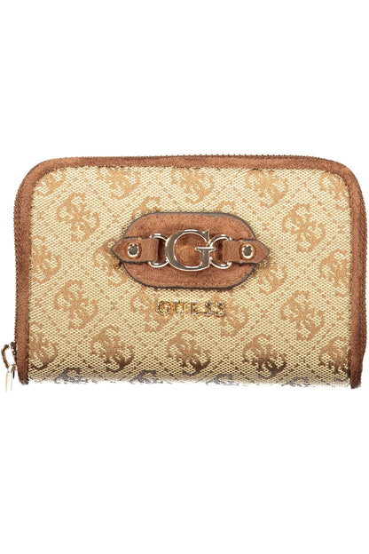 GUESS JEANS WOMEN'S BEIGE WALLET