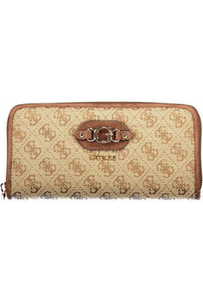 GUESS JEANS WOMEN'S BEIGE WALLET