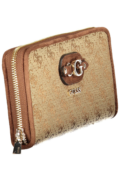 GUESS JEANS WOMEN'S BEIGE WALLET