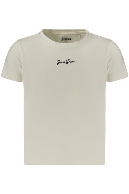 GUESS JEANS SHORT-SLEEVED T-SHIRT FOR GIRLS, WHITE
