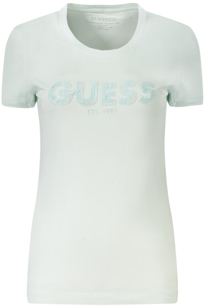 GUESS JEANS WOMEN'S SHORT-SLEEVED T-SHIRT, BLUE