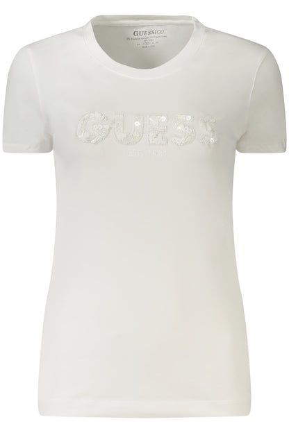 GUESS JEANS WOMEN'S SHORT-SLEEVE T-SHIRT WHITE