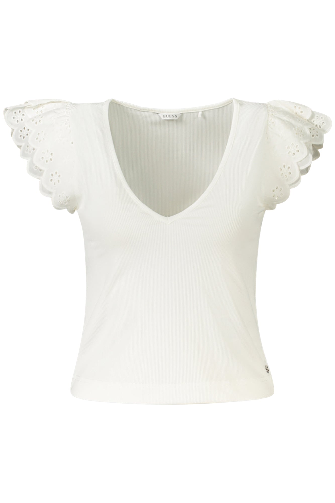 GUESS JEANS WOMEN'S SHORT-SLEEVE T-SHIRT WHITE