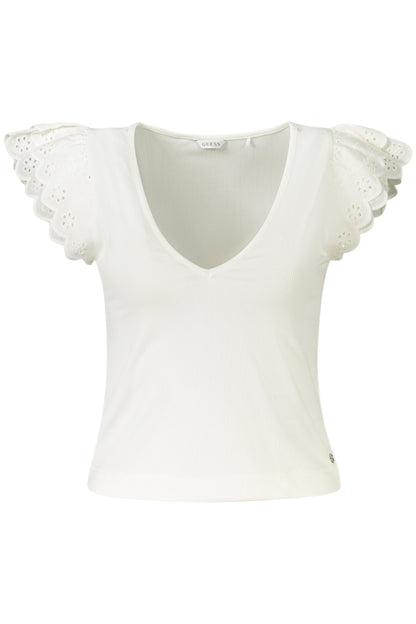 GUESS JEANS WOMEN'S SHORT-SLEEVE T-SHIRT WHITE