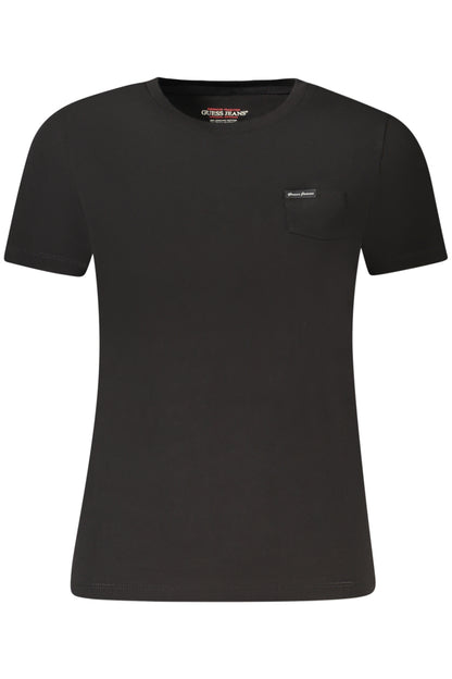 GUESS JEANS SHORT SLEEVE T-SHIRT WOMEN BLACK