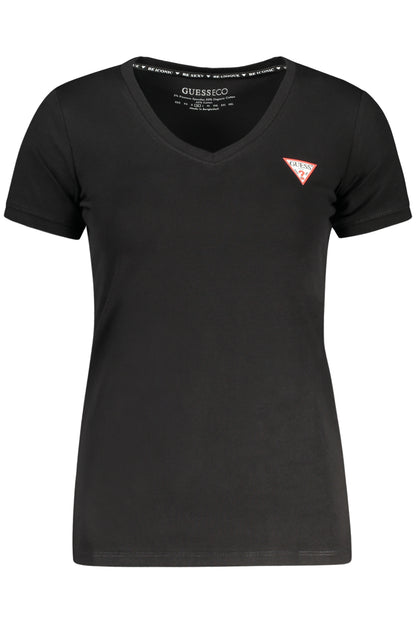 GUESS JEANS SHORT SLEEVE T-SHIRT WOMEN BLACK