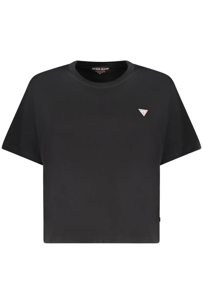 GUESS JEANS WOMEN'S SHORT-SLEEVED T-SHIRT BLACK