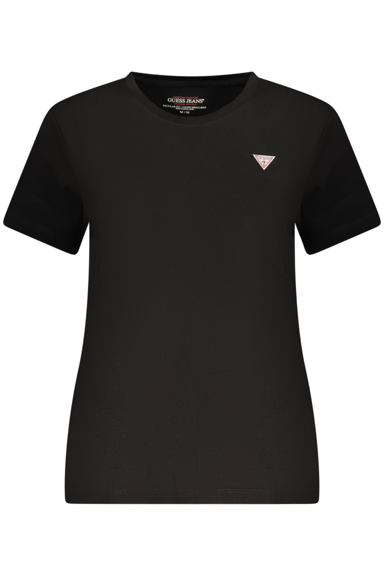 GUESS JEANS WOMEN'S SHORT-SLEEVED T-SHIRT BLACK