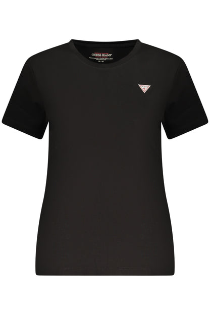 GUESS JEANS WOMEN'S SHORT-SLEEVED T-SHIRT BLACK