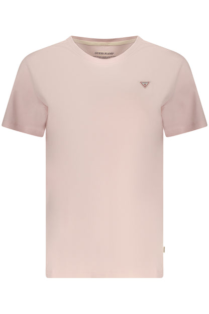 GUESS JEANS WOMEN'S SHORT SLEEVE T-SHIRT PINK