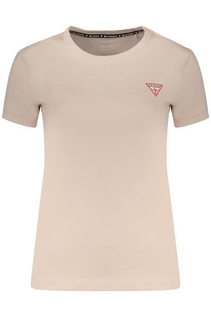 GUESS JEANS WOMEN'S SHORT SLEEVE T-SHIRT PINK
