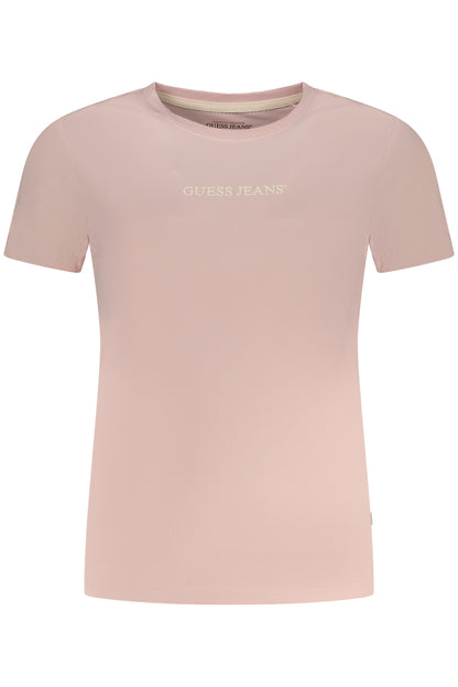 GUESS JEANS WOMEN'S SHORT SLEEVE T-SHIRT PINK