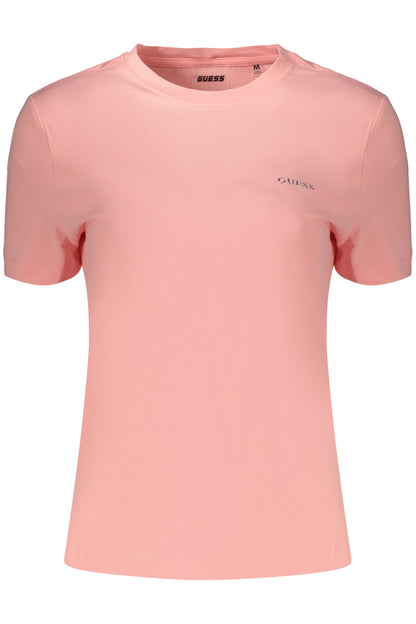 GUESS JEANS WOMEN'S SHORT SLEEVE T-SHIRT PINK