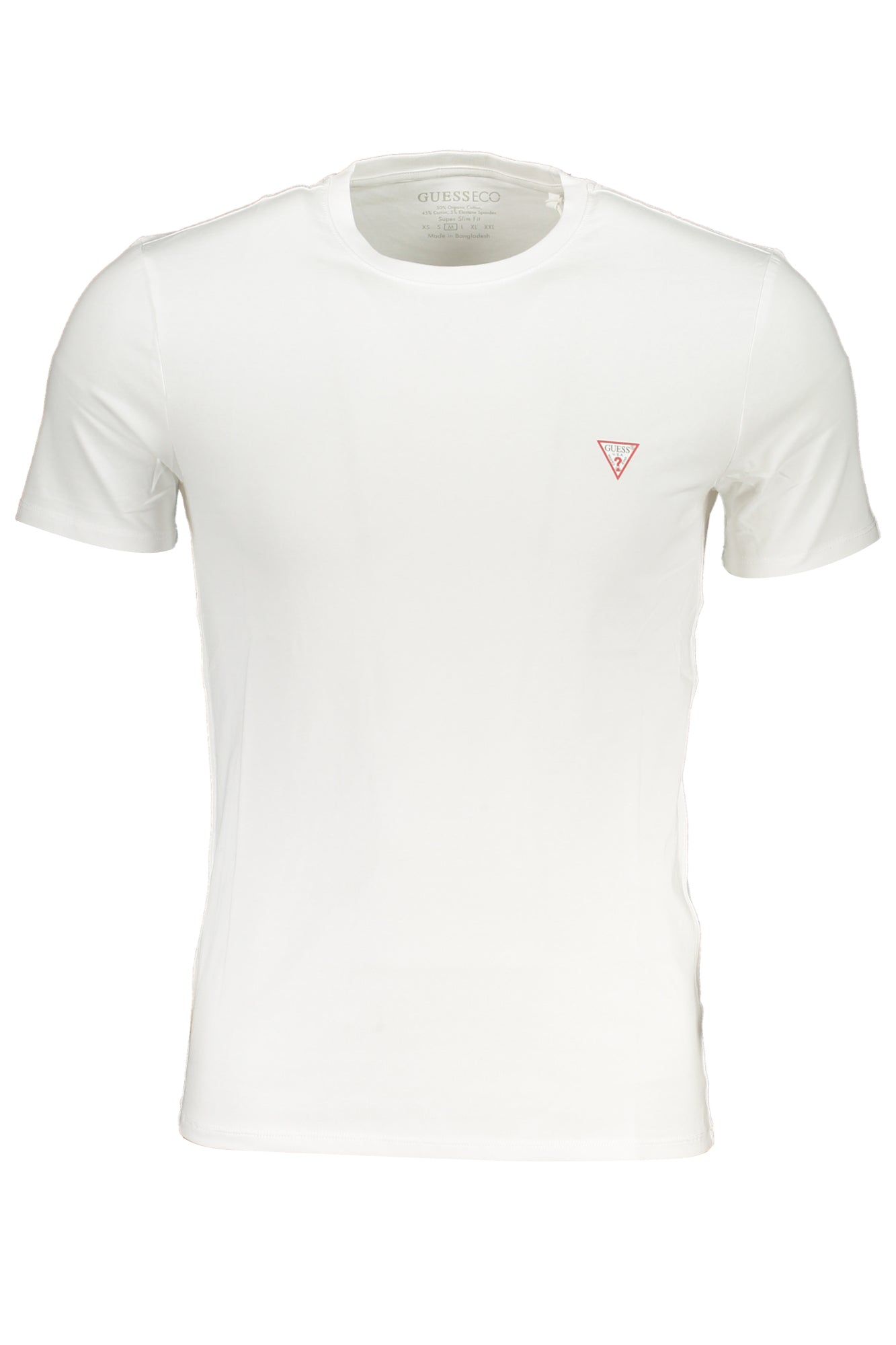 GUESS JEANS WHITE MEN'S SHORT SLEEVED T-SHIRT
