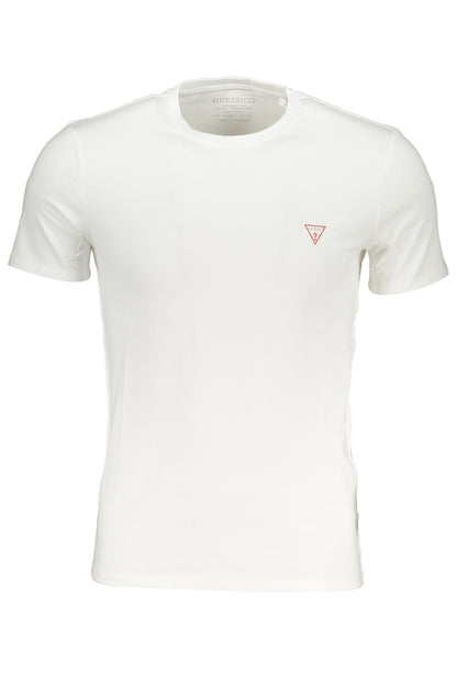 GUESS JEANS WHITE MEN'S SHORT SLEEVED T-SHIRT
