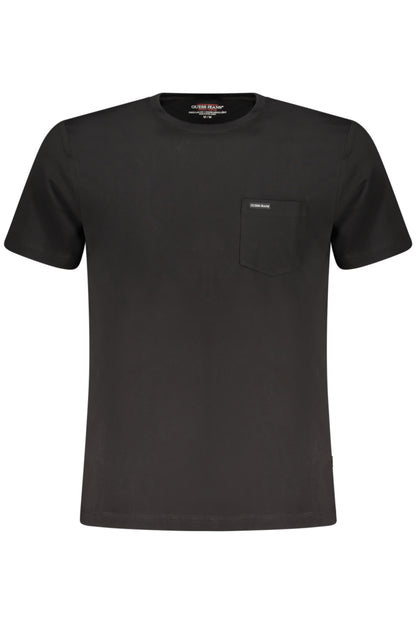 GUESS JEANS MEN'S SHORT-SLEEVED T-SHIRT BLACK