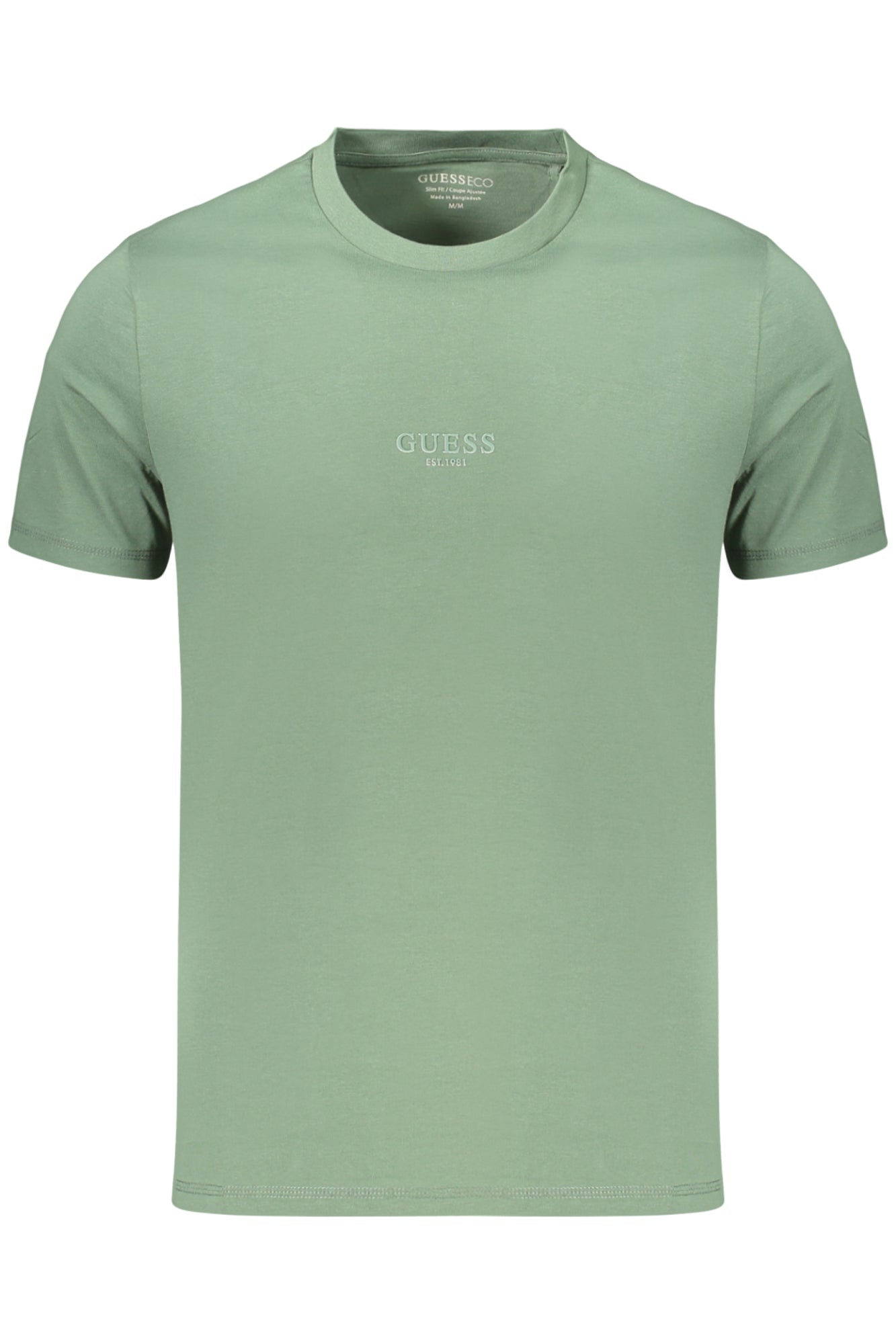 GUESS JEANS MEN'S SHORT-SLEEVED T-SHIRT GREEN