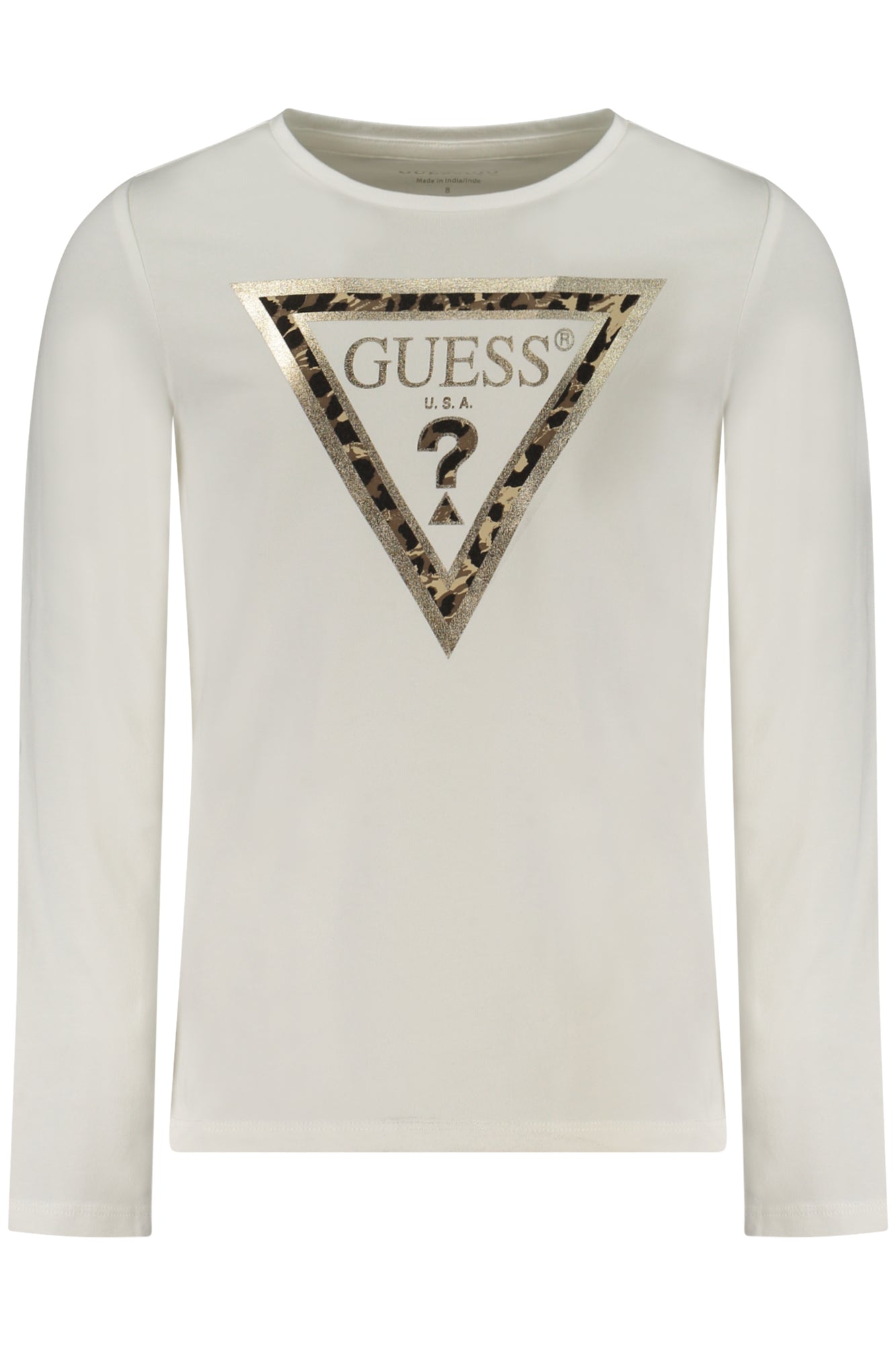 GUESS JEANS LONG-SLEEVED T-SHIRT FOR GIRLS, WHITE