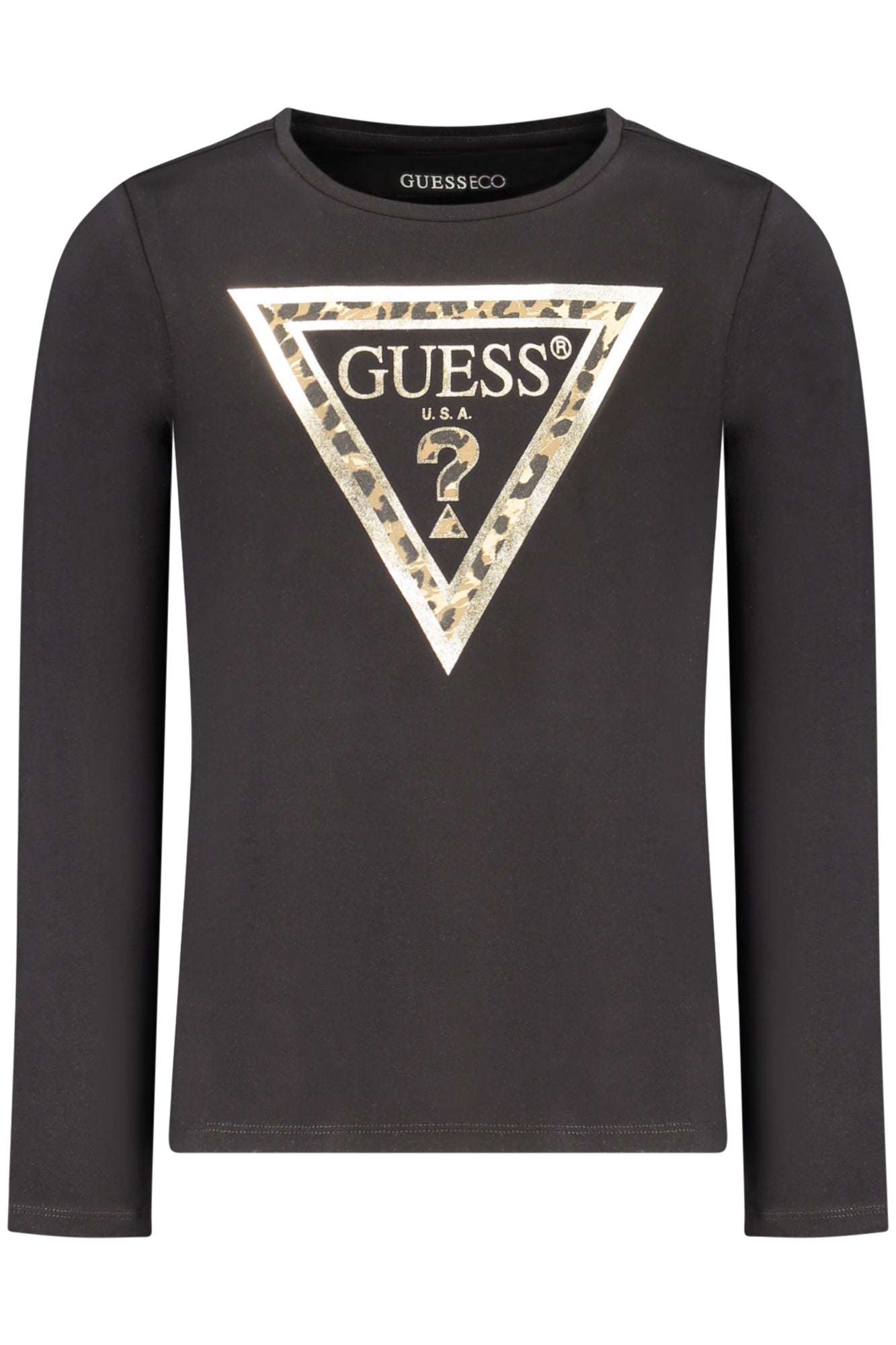 GUESS JEANS LONG-SLEEVED T-SHIRT FOR GIRLS, BLACK