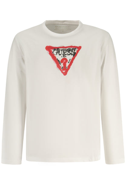 GUESS JEANS LONG-SLEEVED T-SHIRT FOR CHILDREN, WHITE