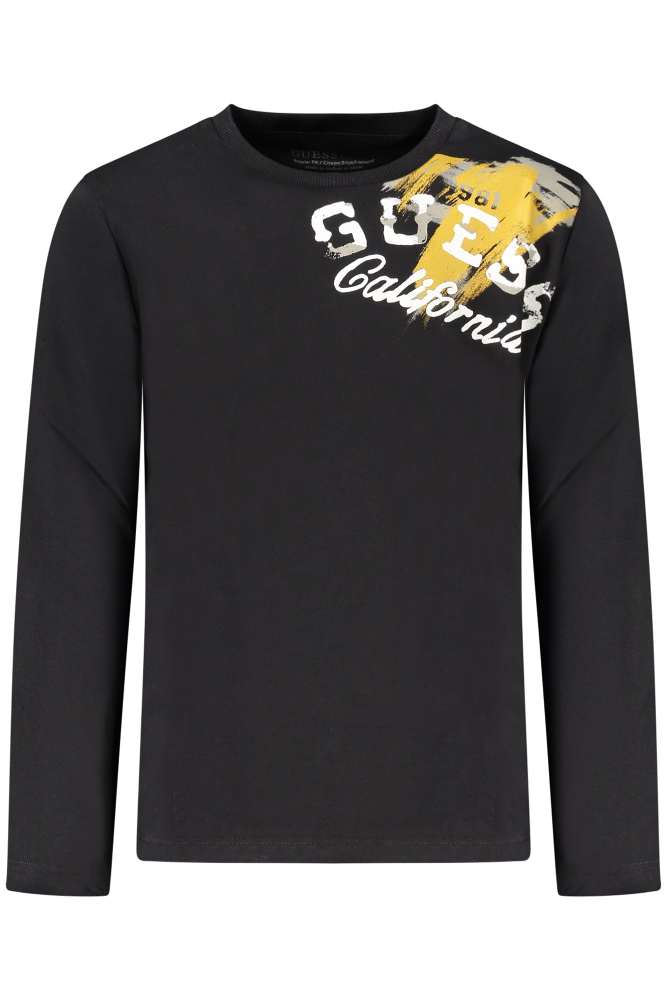 GUESS JEANS LONG-SLEEVED T-SHIRT FOR KIDS, BLACK