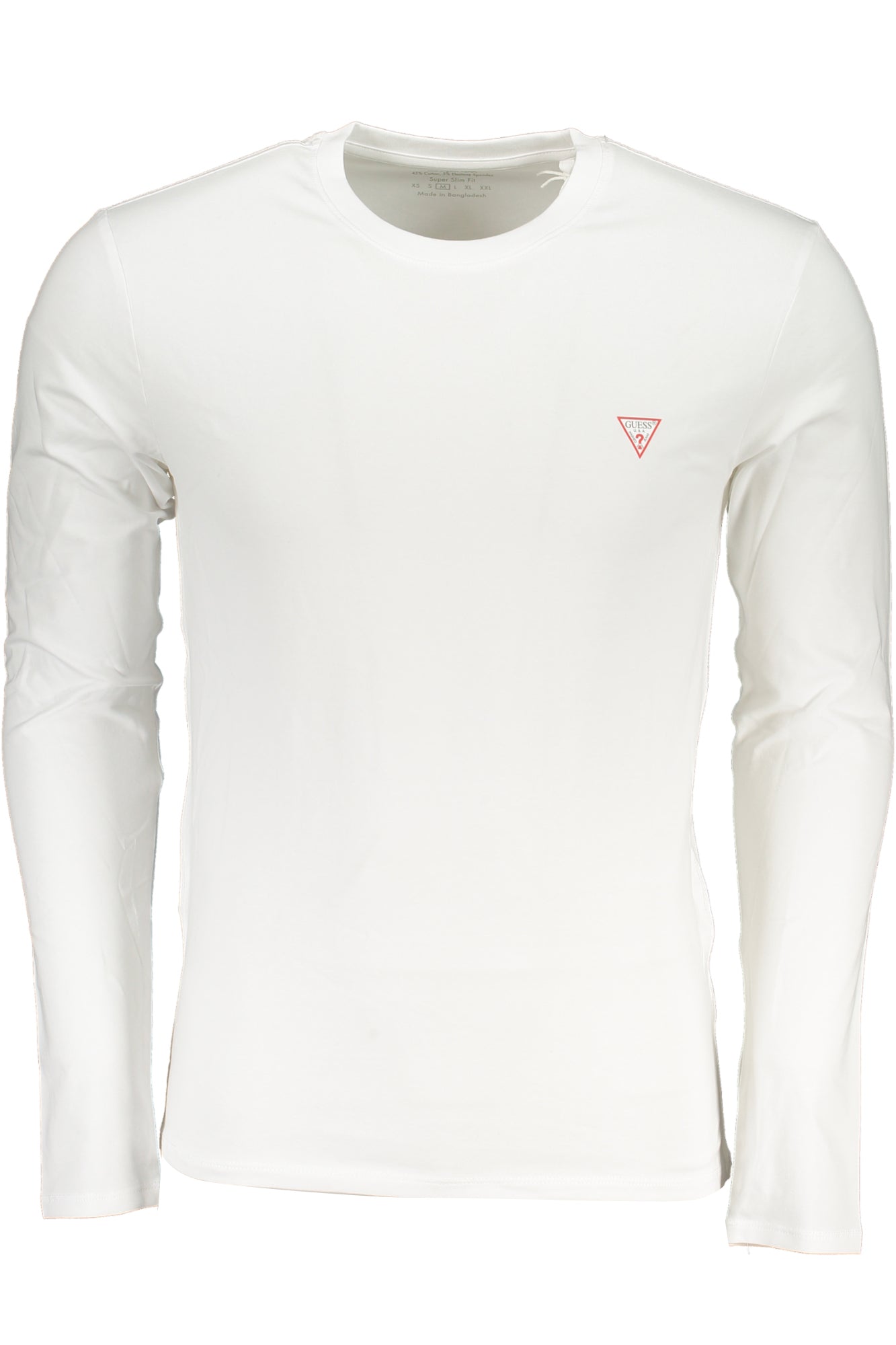 GUESS JEANS MEN'S LONG SLEEVE T-SHIRT WHITE