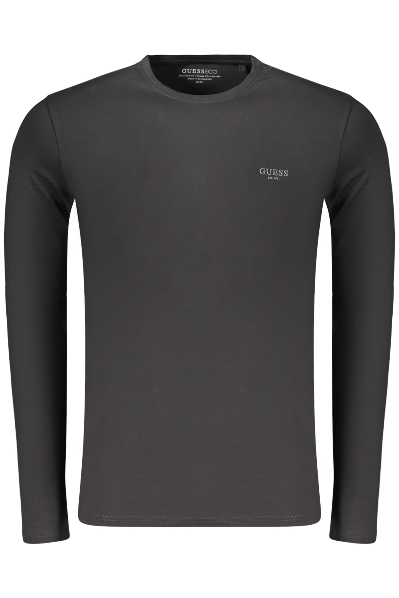GUESS JEANS MEN'S LONG-SLEEVED T-SHIRT BLACK