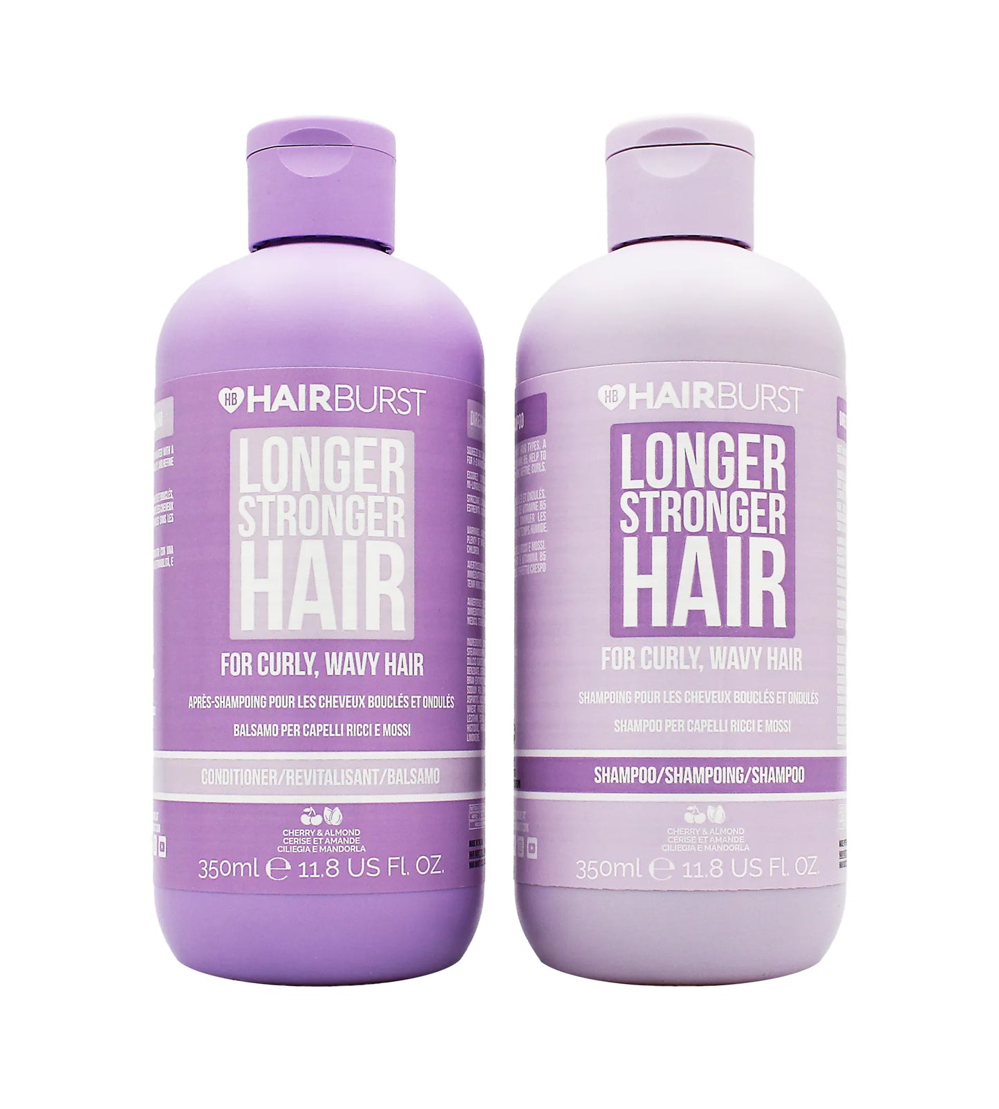 Hairburst Longer Stronger Hair Curly SET (Shampoo 350ml + Conditioner 350ml)