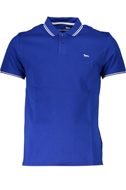 HARMONT &amp; BLAINE MEN'S SHORT SLEEVED POLO SHIRT BLUE