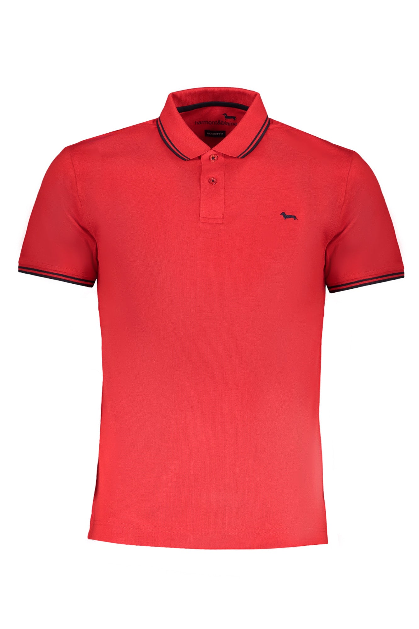 HARMONT &amp; BLAINE MEN'S RED SHORT SLEEVE POLO SHIRT