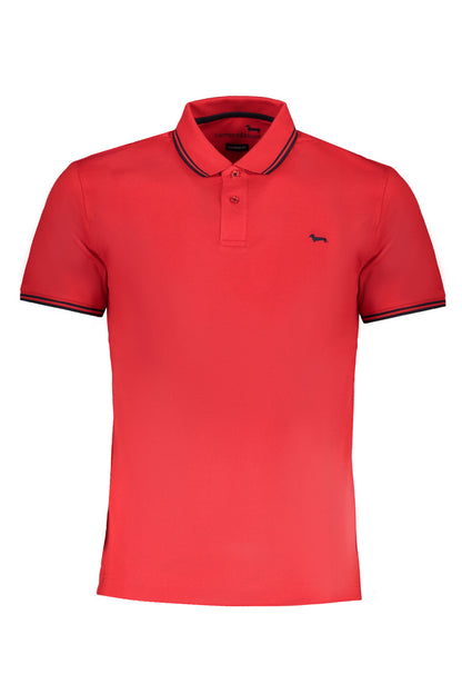 HARMONT &amp; BLAINE MEN'S RED SHORT SLEEVE POLO SHIRT