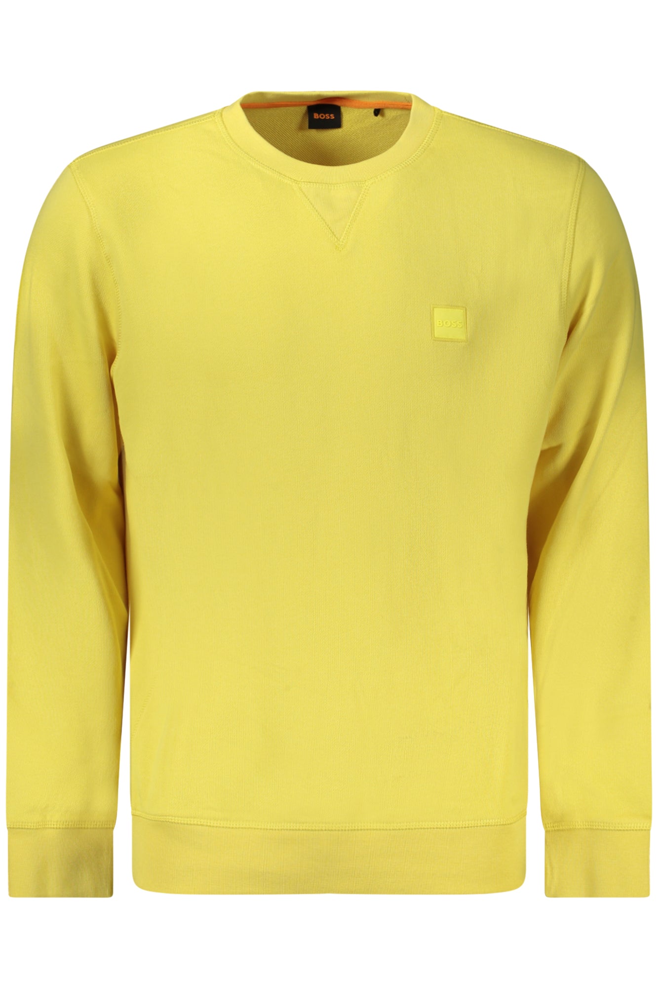 HUGO BOSS MEN'S ZIP-UP SWEATSHIRT YELLOW