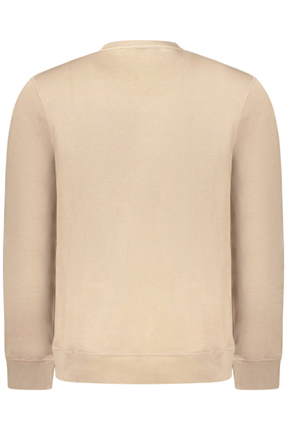 HUGO BOSS MEN'S ZIP-FREE SWEATSHIRT BROWN