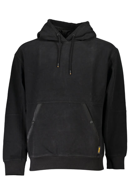 HUGO BOSS MEN'S BLACK ZIPLESS SWEATSHIRT